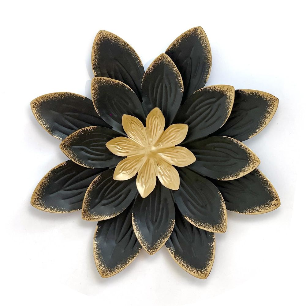 9.2“ Metal Flower Wall Art Decor, White And Gold Wall Decor,modern Rustic🖖